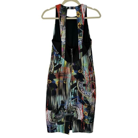 Nicole Miller New York Abstract Print Sheath Dress Size 6 Made in USA - Picture 3 of 11